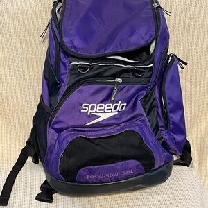 Speedo Purple and Black Teamster Backpack